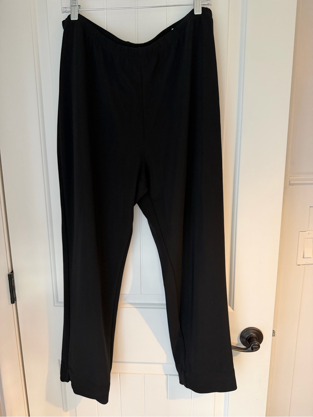 Susan Graver Black Wide Leg Pull-On Pants Size  1X